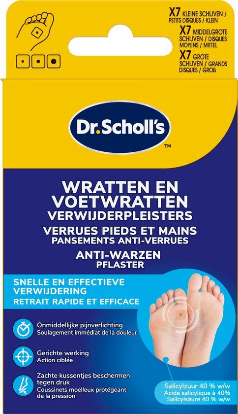 Scholl Dr. Scholl's Wratten en Voetwratten Verwijderpleisters - 21 Stuks