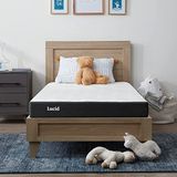 LUCID Koudschuimmatras, verkoelende gelinfusion - met bamboehoutskool - Öko-Tex - dunne matras, 12cm hoog, hard H4, 160x190 cm