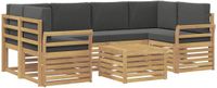 vidaXL Buiten bankenset 7 st Wit en antracietkleurig Polyester