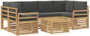 vidaXL Buiten bankenset 7 st Wit en antracietkleurig Polyester
