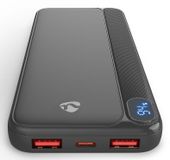 Nedis Powerbank | 10.000 mAh | 20 W | USB-C™ en 2x USB-A | Display - PBKPD20W125BK