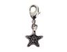INNSPIRO NICE CHARMS metalen hanger ster zwart met karabijnhaak 12x15mm 25u, 14x25mm., Metaal, Geen edelsteen