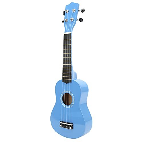 KUIDAMOS 21 Inch Ukelele Set, Ukelele Kit Body is glanzend en braamvrij voor volwassenen(blauw)