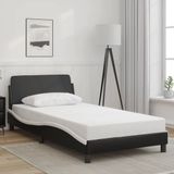 vidaXL Bedframe "Dover" kunstleer zwart en wit 100x190 cm