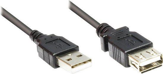 Alcasa USB 2.0 3m USB-kabel USB A Zwart