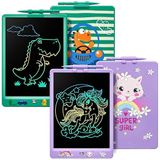 DYNASONIC 10 inch Schrijftablet Kinderen, Kleurrijk lcd-schrijfbord, Educatief Speelgoed voor Meisjes en Jongens vanaf 2 Jaar