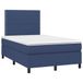 Maison Exclusive - Sommier À Lattes De Lit Avec Matelas Bleu 120x190 Cm Tissu