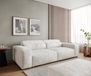 DELIFE Sirpio 230x95 cm bouclé crème-blanc avec pouf