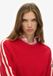 Superdry Relaxed Gestreepte Gebreide Trui Dames Katoen Ronde Hals Lange Mouw Varsity Red