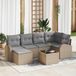 Maison Exclusive - Ensemble de meubles d'assise avec coussins, 7 pièces, beige et gris clair, en polyrotin tressé