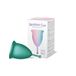 Rainbow Cup Menstruatiecup, gemaakt in Italië, van medische siliconen zonder latex en additieven, comfortabel, milieuvriendelijk, veilig, in meerdere varianten, zachte menstruatiebeker