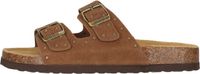 NOU Sandalen Cabra Dames Bruin Leer Platte Sandalen
