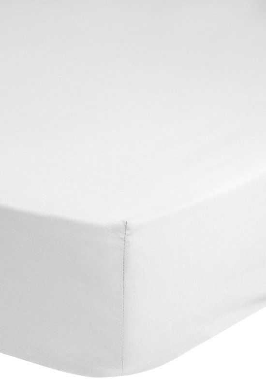 HIP Hoeslaken Effen Kleur - 2 Persoons 140x200 cm - Wit - 100% Katoen Satijn