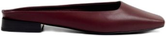 Mim Shoes Dames muiltjes Juliette Rood Leer Maat 36
