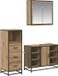 vidaXL Badkamermeubel Set 3-delig Artisan Eiken 80 x 33 x 60 cm
