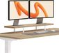 Desktronic Support écran 2 écrans Blanc/Chêne
