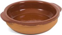 Gerimport Tapas bakje/schaaltje - San Sebastian - met handvat - 17 cm - aardewerk - bruin