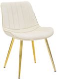 Mauro Ferretti Stoel Paris Crema/gold Set 2 Pz 51×59×79 cm