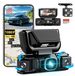 Dashcam pour voiture - Dashcam 4 canaux - 360 degrés - 2K - WiFi 5G - 64 Go - Capteur G - Noir