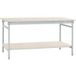 Manuflex BB5207.7035 Compleet bijzettafel basis stationair met kunststof plaat + legplank, bxdxh: 750 x 500 x 780 mm Grijs-wit (RAL 7035)