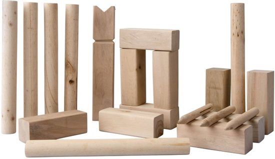 Eddy Toys Kubb-spel 21 pcs - Beige
