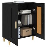 vidaXL Dressoir Zwart eiken 69,5 x 34 x 90 cm Bewerkt hout