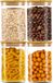 Sans marque Ensembles de bocaux en verre de 4 - boîtes de rangement transparentes avec couvercle en bambou pour aliments - 1200 ml
