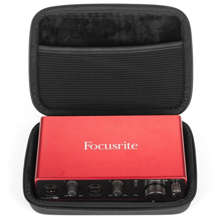 Analog Cases GLIDE case for Focusrite Pro Scarlett 4i4, UA Arrow