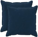 vidaXL - Kussensloop - 2 stuks - HOUTEN - Blauw - 65 x 65 cm - Katoensatijn