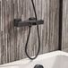 Tolima Mitigeur thermostatique barre baignoire – Avec bec verseur remplisseur – Noir – Laiton moderne