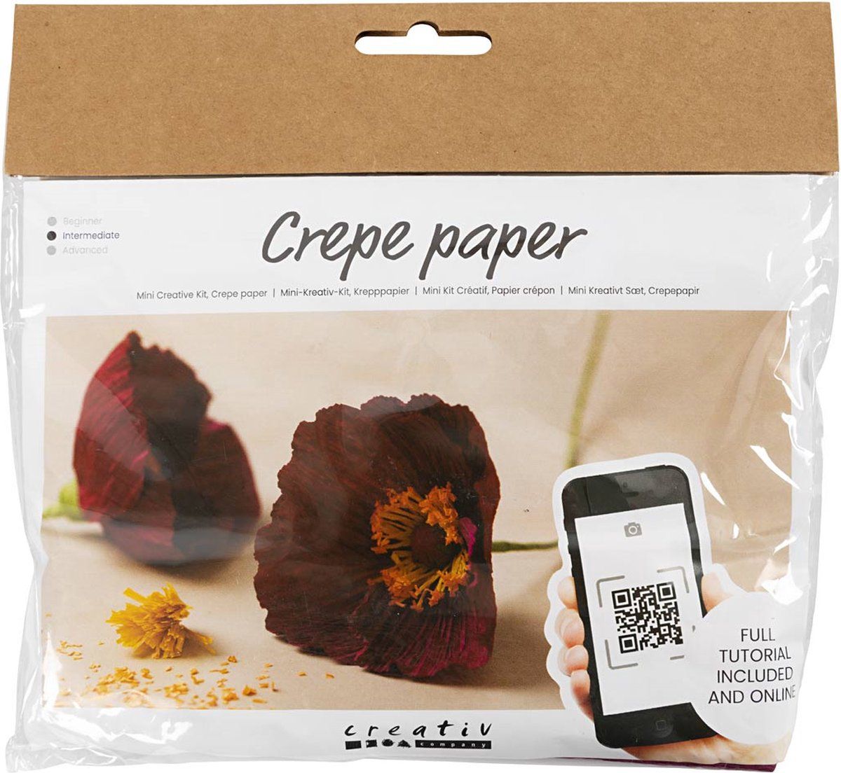 Creativ Company mini-knutselsets crêpe papier bloemen poppies