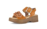Gabor Dames Platte Sandalen Suède Oranje