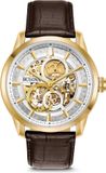 Bulova Automatic / Wilton 97A138 Horloge - Leer - Bruin - Ø 42 mm