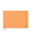 RHODIA 118178C - Hardcover Webnotebook Notitieboek Liggend Oranje - A5 21 x 14 cm - Effen - 192 Pagina's - Clairefontaine Ivoor Papier 90 g/m² - Leeslint, Elastieksluiting - Omslag in Imitatieleer