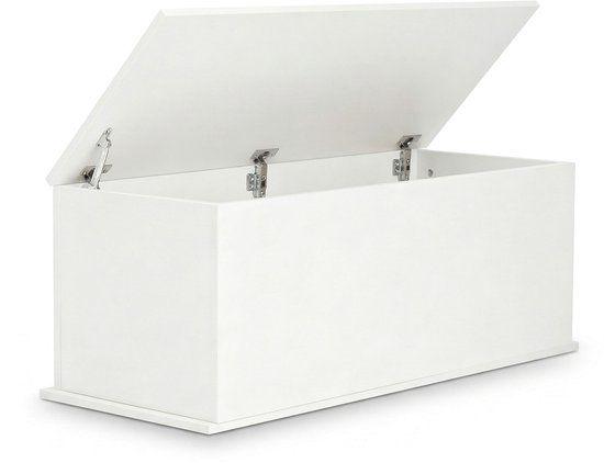 VDD - White Wooden Toy Box - 100 x 40 x 40 cm