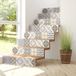 Ambiance Sticker Zelfklevende trap, tegels, trap, slaapkamer, zelfklevend, voor trap, cementtegels, 2 stroken van 15 cm x 105 cm