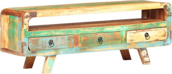 vidaXL Tv-meubel 117x30x41 cm massief gerecycled hout