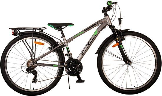 Volare Cross Kinderfiets - Jongens - 26 inch - Grijs - 6 versnellingen - Twee handremmen