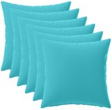vidaXL - Kussensloop - 6 pcs - HEERLEN - Turquoise - 45 x 45 cm - Polyester