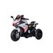 Moto enfant, tricycle, 6V7AH, avec musique, lumière, indicateur de batterie, contrôle du volume, blanc