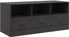 vidaXL Meuble TV 99x39x44 cm acier noir