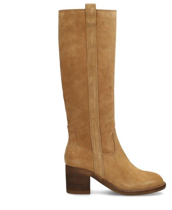 PS Poelman CLSHN2581-07 POE 1 Cognac Imitatiesuède Dames Laarzen Maat 38
