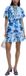 Desigual Floral Print Tie Waist Dress Wo - Blue Dresses