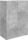 vidaXL Wandkast 66 x 34,5 x 90 cm Bewerkt hout Betongrijs