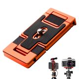 K&F Concept Arca Swiss quick release plate met smartphonehouder en 1/4" schroef