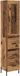 vidaXL Highboard - Oud Hout - 34,5 x 34 x 180 cm - Bewerkt hout
