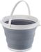 Seau pliable compact sans marque - 10 litres - Gris/Blanc