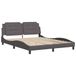Zadar Cadre de lit sans matelas similicuir gris 160x200 cm