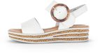 Gabor Dames Sandalen 550.2 Wit Leer Platte sandalen Plateau 3-4 cm Gesp Casual Schoenen Lente/Zomer 2025 Maat 42.5