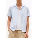 Tommy Hilfiger Chemise en lin mélangé uni Bleu Brise Taille : XXL